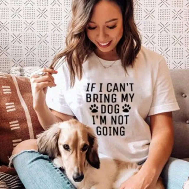 If I Can't Take My Dog, I Won't Go With The Letterpress Short Sleeve White - Shop at LoveMi