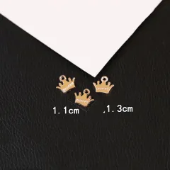 Pearl Rhinestone Alloy Accessories Handmade Diy Children's Hair Accessories - Golden Crown - View 1