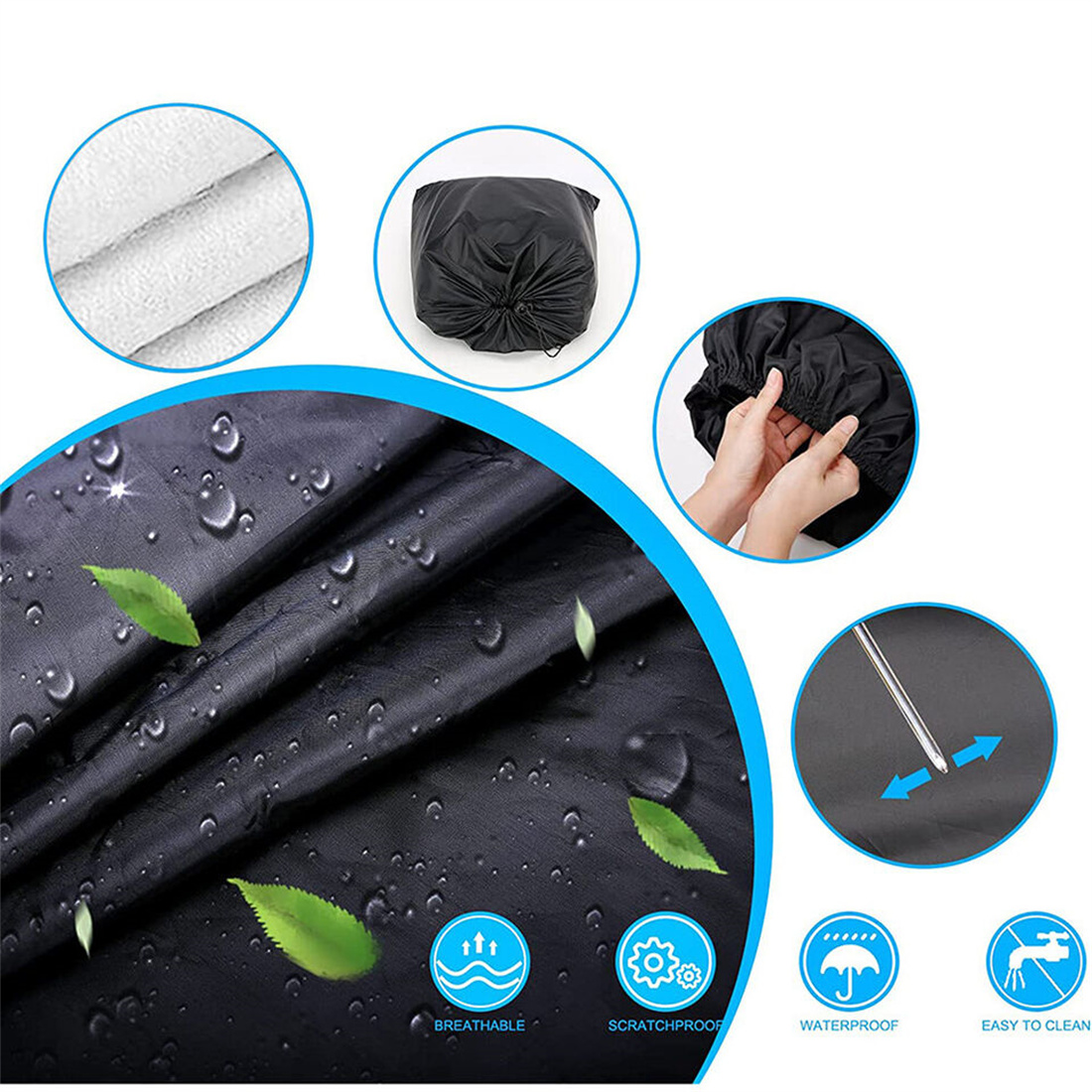 Universal Waterproof 6 Layer Car Cover Heavy Duty Cotton Rain Snow UV — image 9