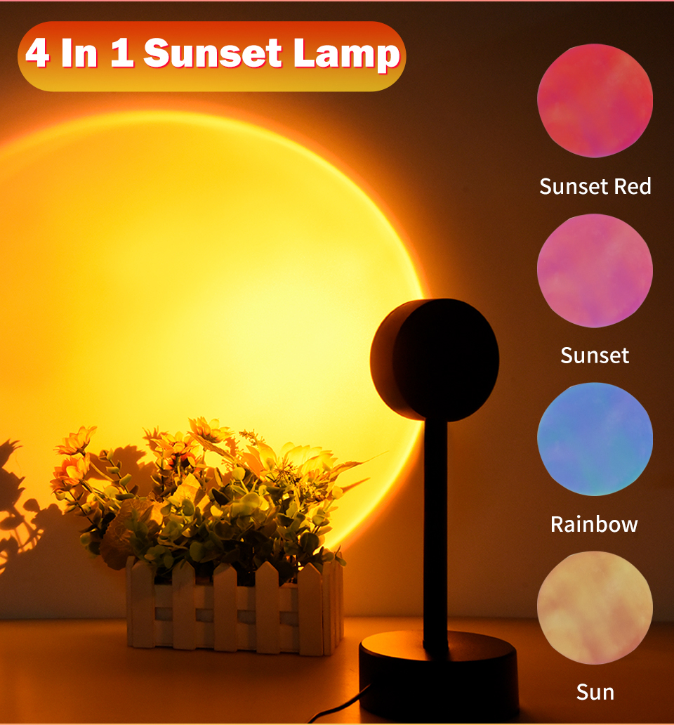 Sunset light rainbow projection lamp