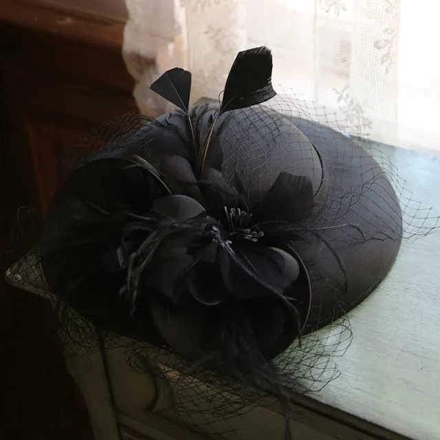 Women's French Elegant Mesh Top Hat Black - Shop at LoveMi