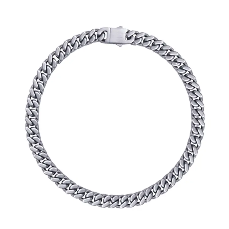 Titanium Steel Cuban Bracelet Thick Male Tide Stereo Ins Couple Style