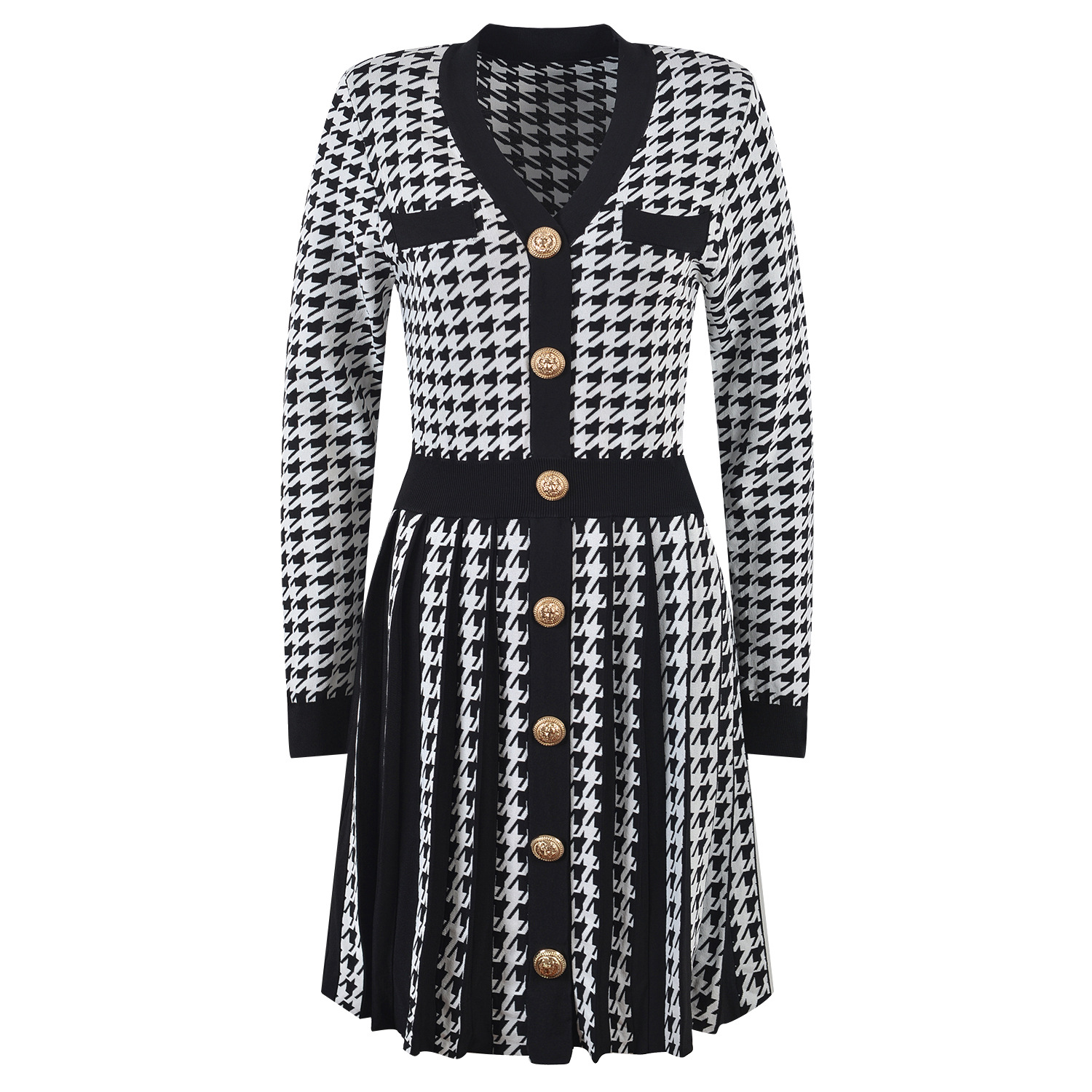 Slim Knit Double-Breasted Dress, picture 11 of 12