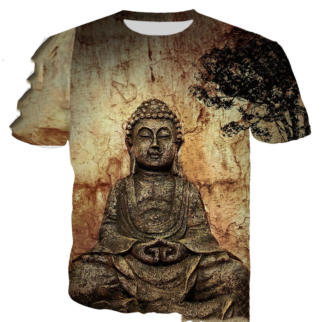 Men's Round Neck Short Sleeve T-shirt Printing