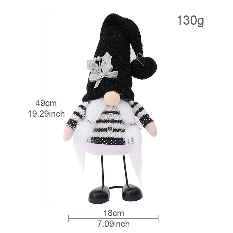 Black Hat Faceless Rudolf Doll Decoration
