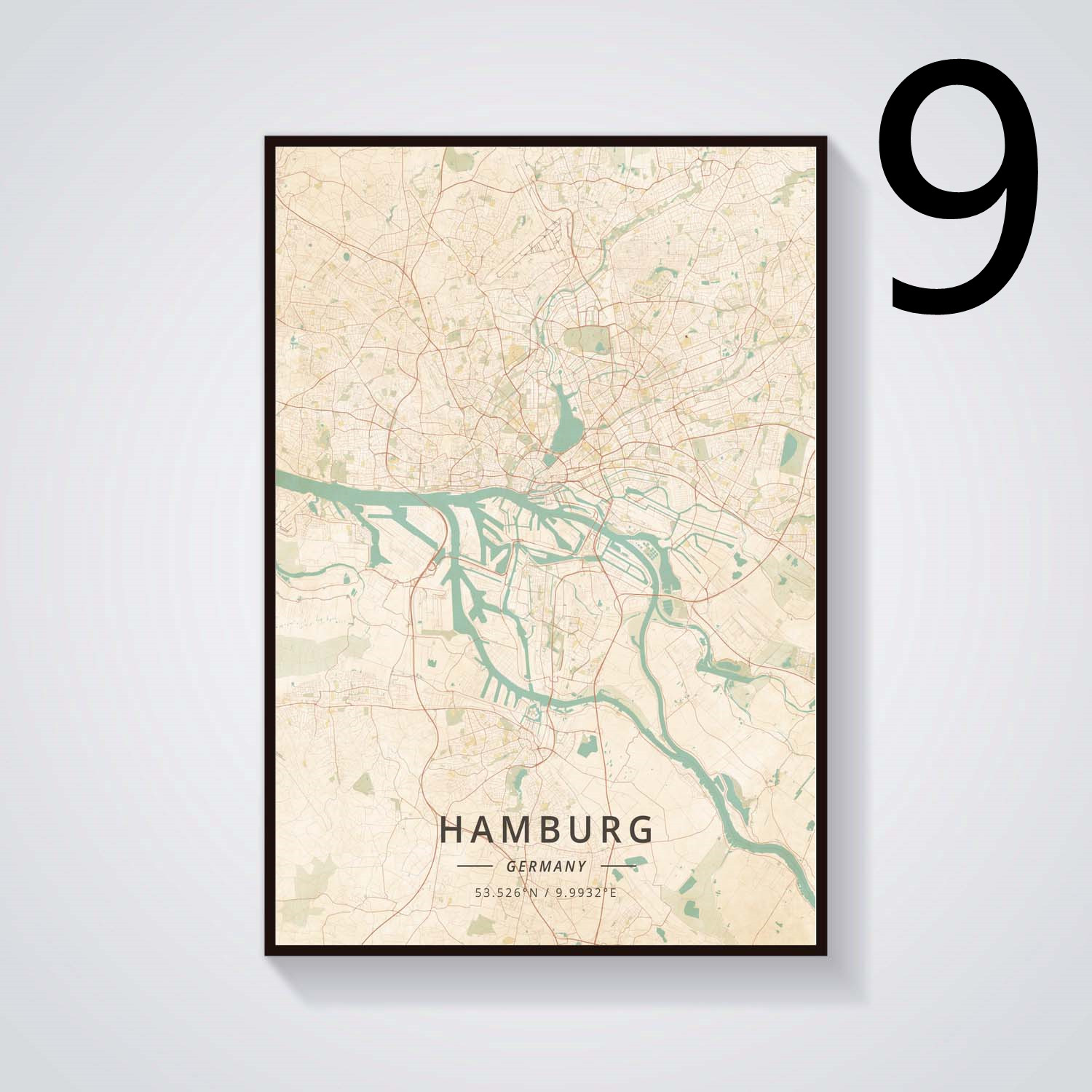 Home Decor German City Subway Canvas Painting Poster