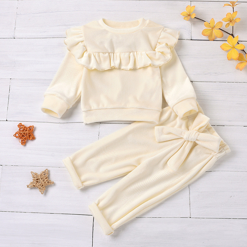 Girls' Fashion Casual Sweater Sweatpants Suit