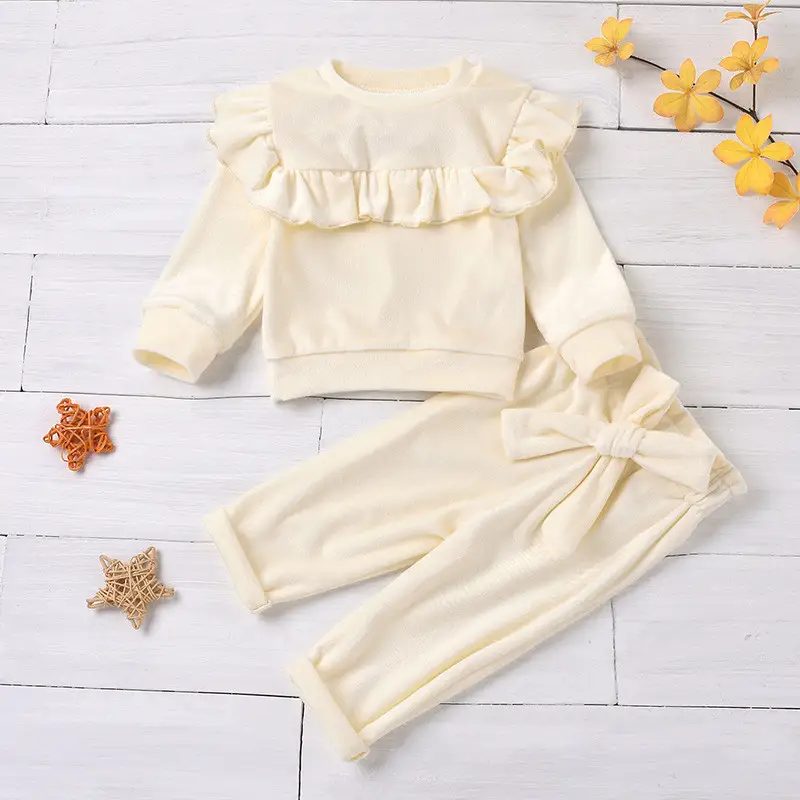 Girls' Fashion Casual Sweater Sweatpants Suit
