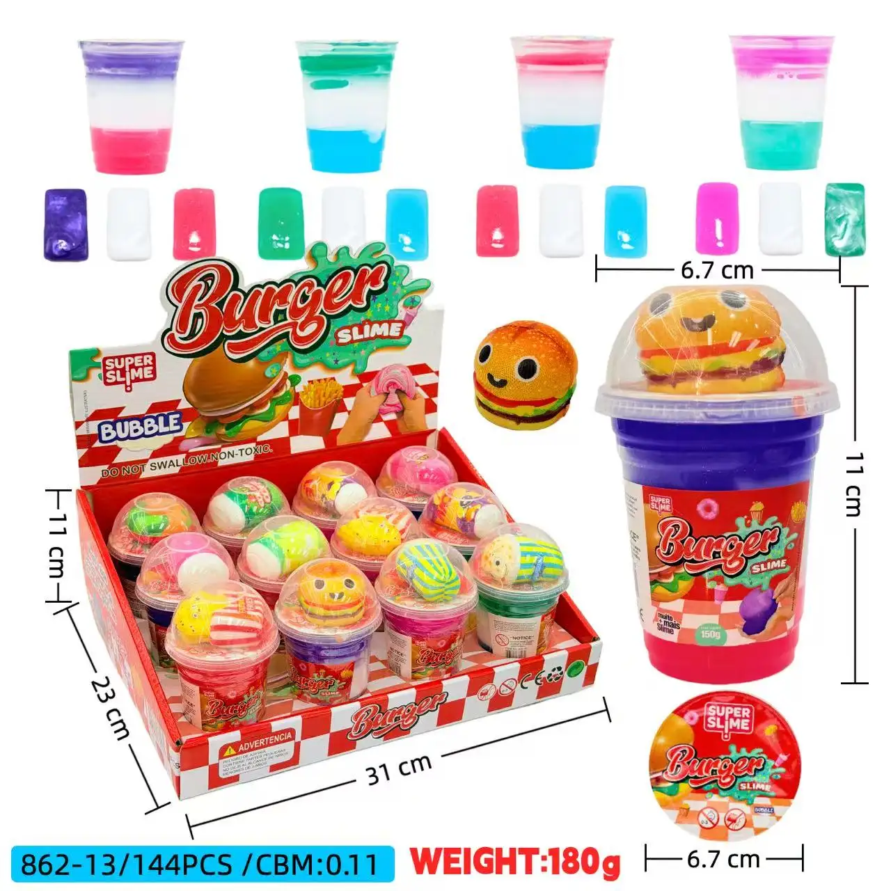 Milk Tea Cup Slime Kit, Free PU