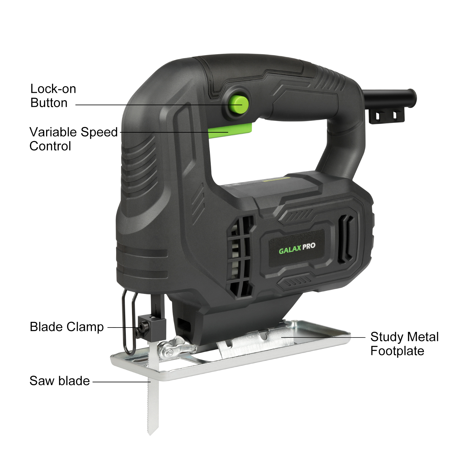 GALAX PRO 400W Variable Speed Jigsaw, 3000 SPM, 45 Bevel Cutting, Lock-on — image 11