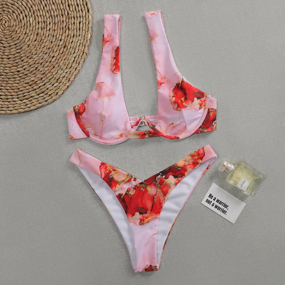 Women's Gradient Tie-dye Underwire Bikini