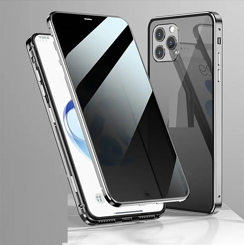 Double Sides Glass Cover Anti Privacy Protector Magnetic Adsorption