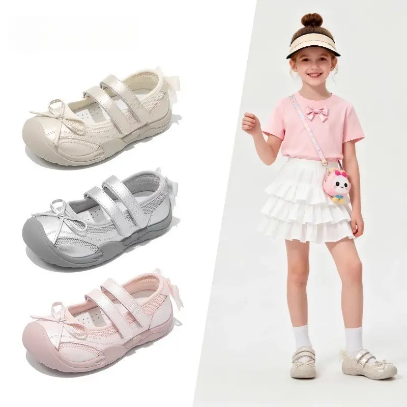 2026 New Summer Girls Ballet Shoes, Mesh