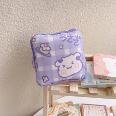 Portable Small Mini Sanitary Pad Cosmetic Storage Bag - Purple - View 1