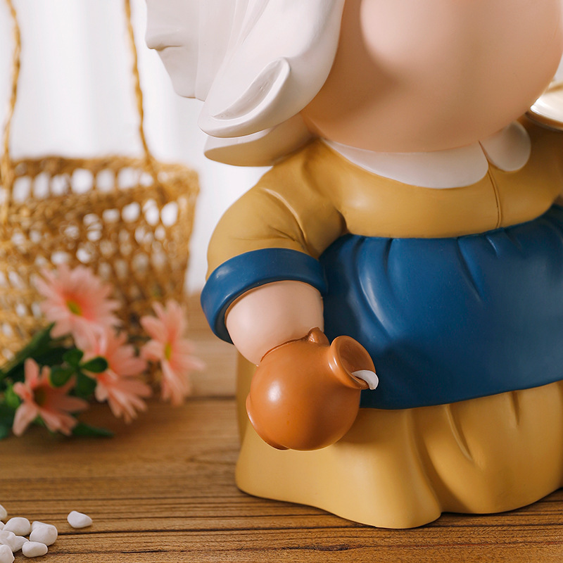 Entry Porch Key Storage Tray Ornament (Girl with pearl