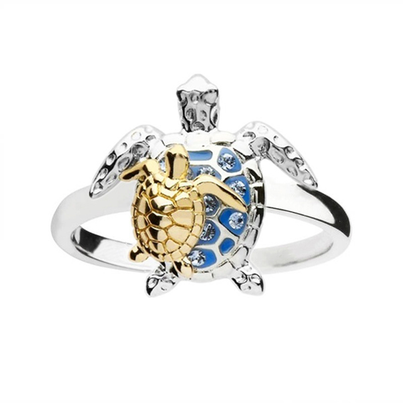 Women's Sterling Silver Turtle Shape Ring