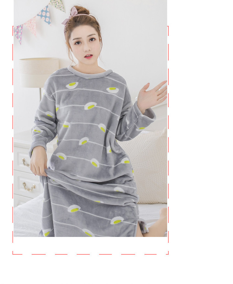 Title 4, Long Sleeves Long Loose Padded Pajamas