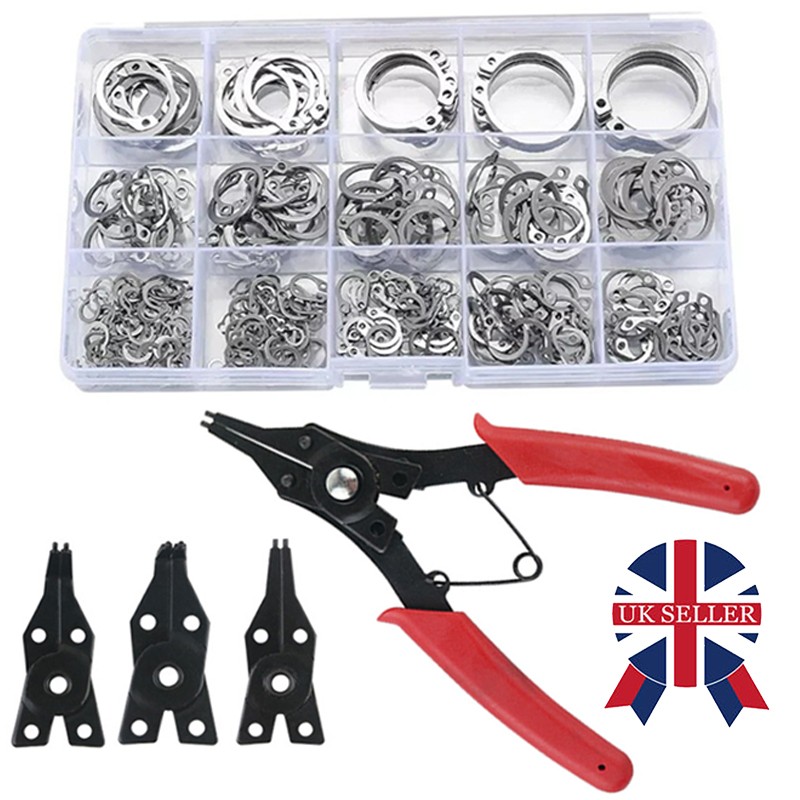 270PCS 304 Stainless Steel 8-26mm Set External Circlip Retaining Ring Assortment — image 10