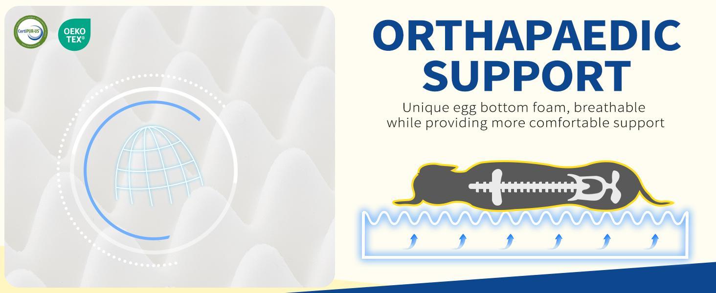 Large Dog Orthopedic Dog Sofa Supportive Foam Pet Mattress Washable And Removable Cover Egg Cell Foam Waterproof Lining Multiple Colors And Sizes Available