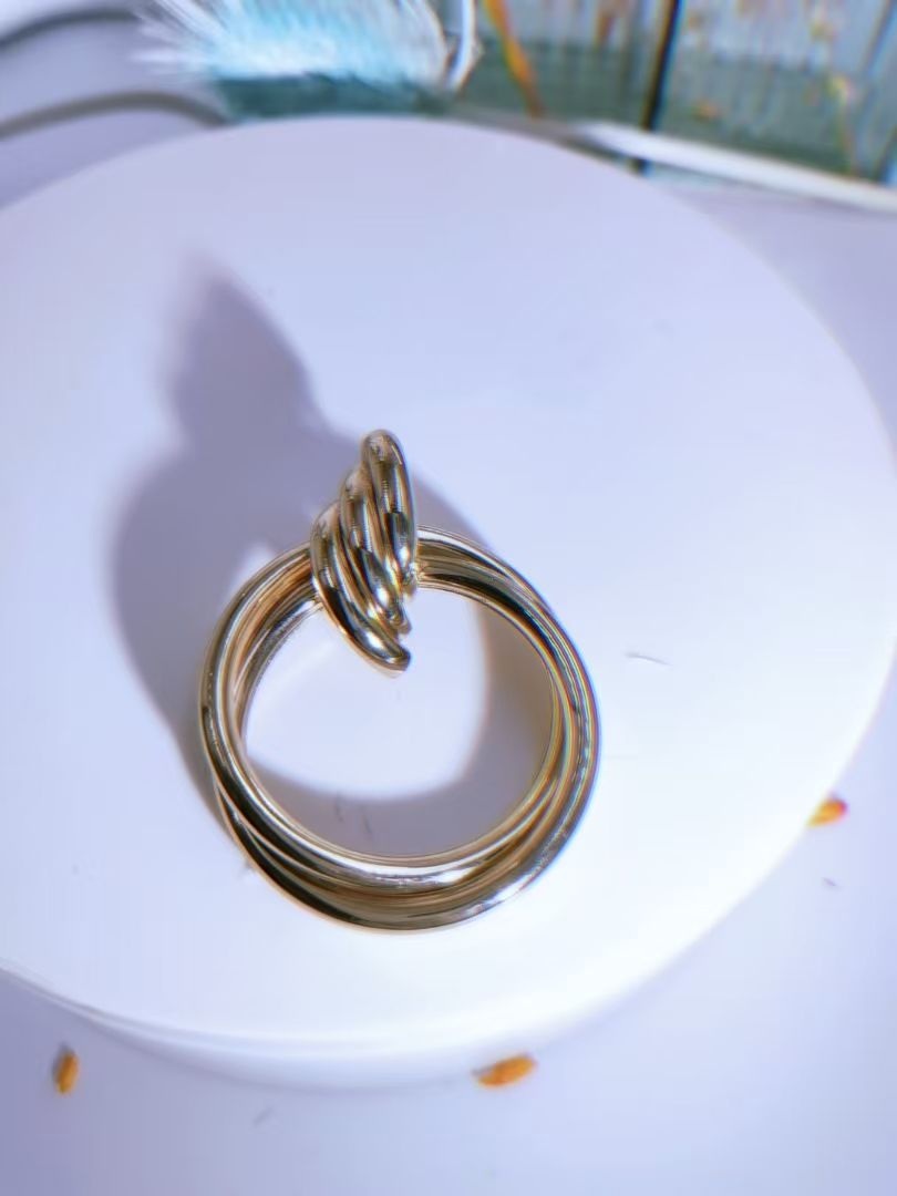 Square And Round Gold Earrings