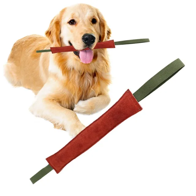 Dog Biting Stick Training Stick Biting Cowhide Biting Stick Training Dog Bite Force Training - Shop at LoveMi