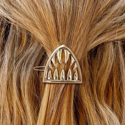 Metal Silver Barrettes Back Head Female Large Hair Jaw Clip Shark Clip Korean Elegant Graceful Clip Hairpin Styling Accessories - Gold