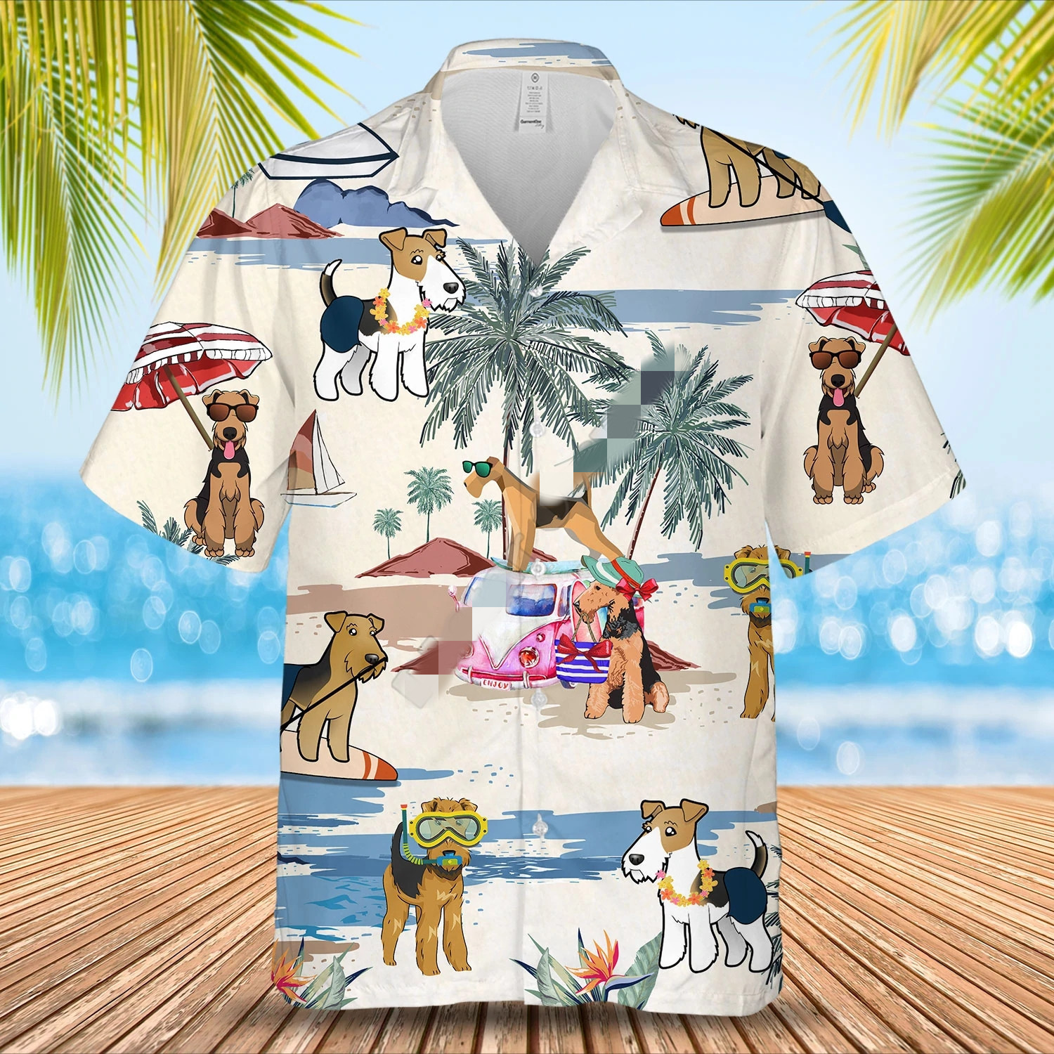 Title 6, Mens 3D Digital Dog Print Top Casual Shirt, co...