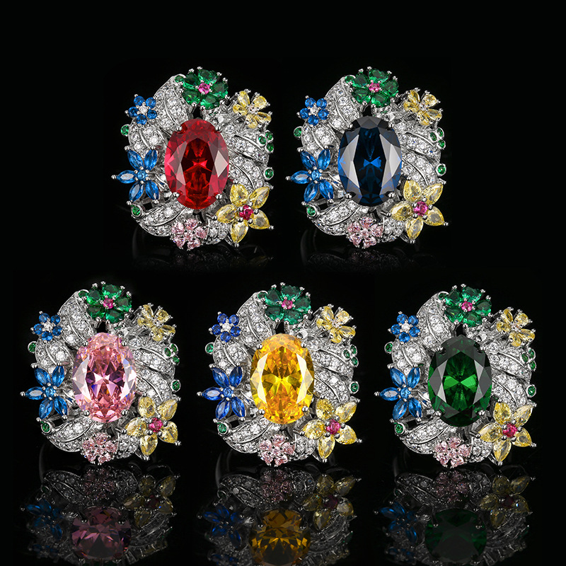 luksuslik vintage avatud sõrmus paabulinnu rohelise kiviga