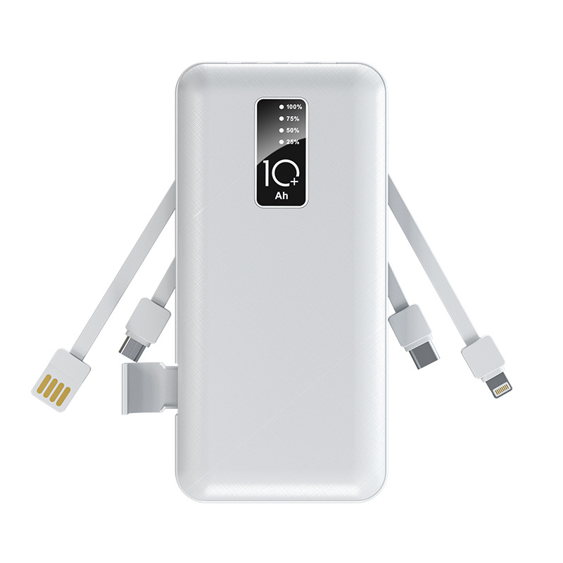 Mini Creative Large Capacity 20000 Power Bank With Cable
