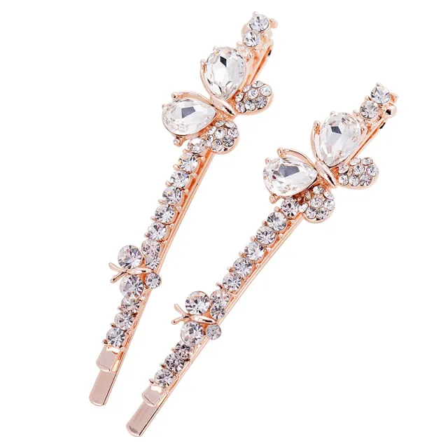 Korean style Bow And Diamond studded Hairpin White - Shop at LoveMi