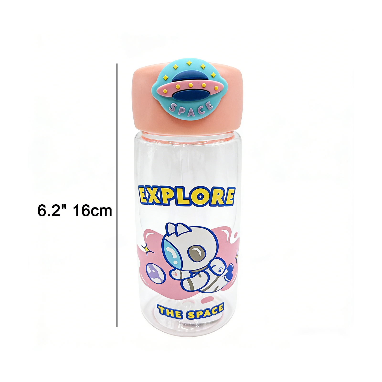 Astronaut Cat Plastic Bottle 400ml-Pink 4