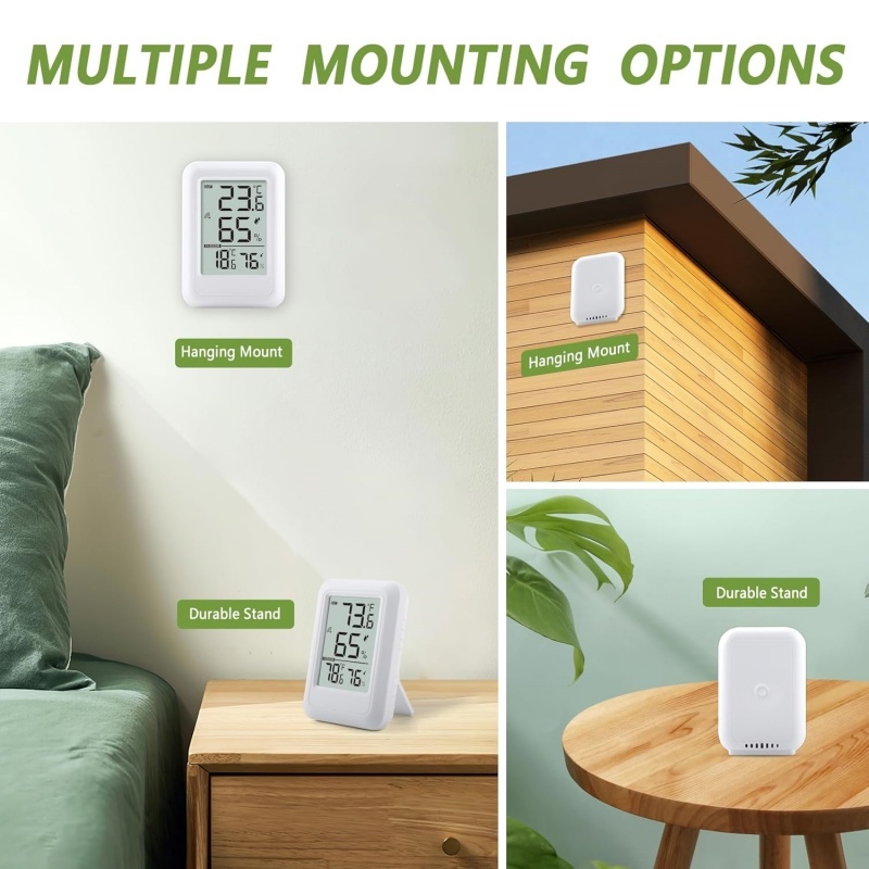 Hygrometer , LCD Screen Temperature Humidity Monitor Meter