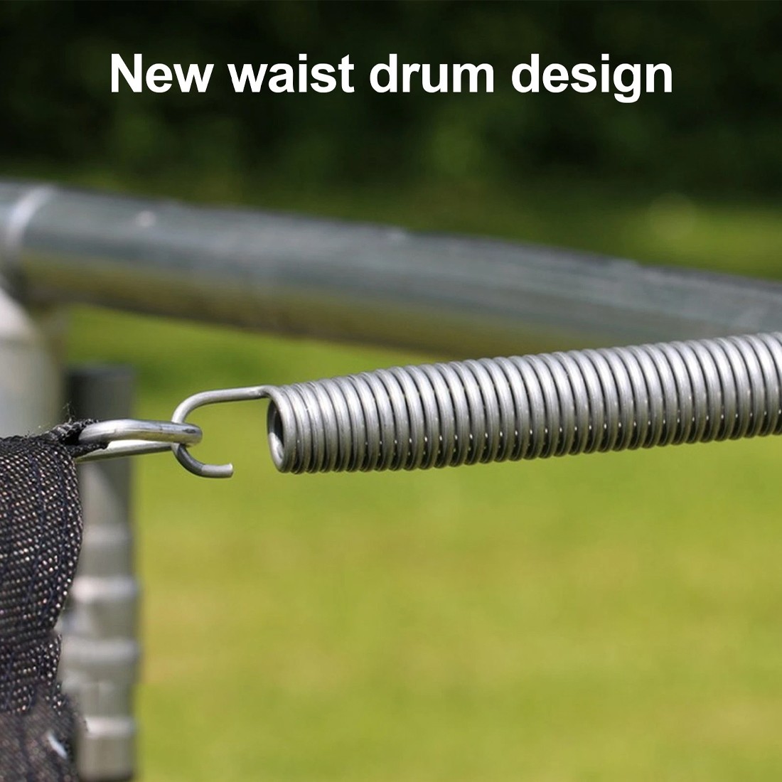 Set Of 35 Trampoline Replacement Springs, Heavy-Duty Galvanised 5.5 14cm Silver