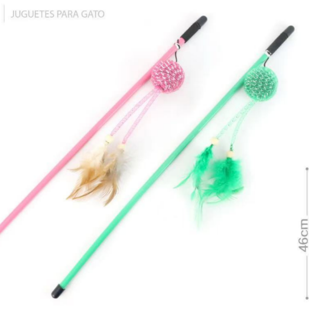 Small Ball Chicken Feather Cat Teaser