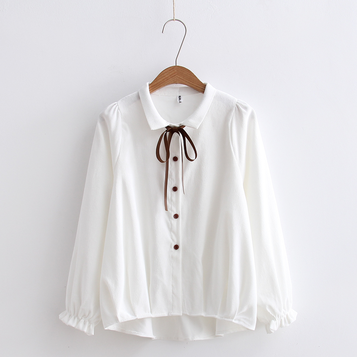 Title 4, Corduroy Lace-up Long-sleeved Shirt