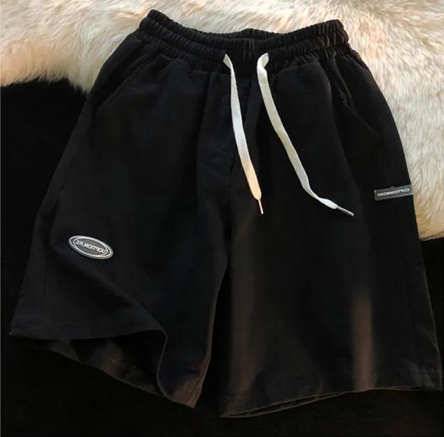 High Waist Wide Leg Sports Shorts Women Summer New Style Black - Shop at LoveMi