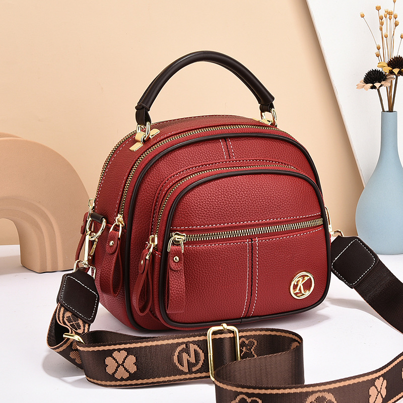 Versatile Crossbody Bag For Women Multi zipper Design Shoulder Bags With Portable Fashion Handbags Small Square Bag Red - Shop at LoveMi