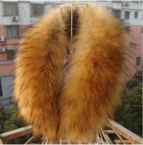 Raccoon Fur Bib Top Hat Strip False Collar Shawl Yellow - Shop at LoveMi