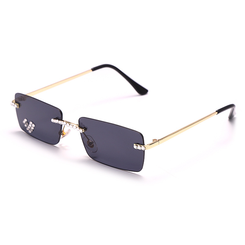 Title 1, Fashion Trendy Frameless Trimmed Sunglasses