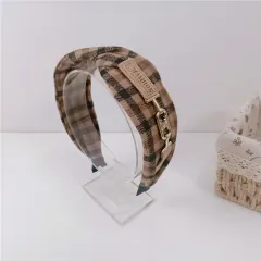 Simple Plaid Headband Fabric Hairband Temperament - Small Checkered Hair Hoop - View 1