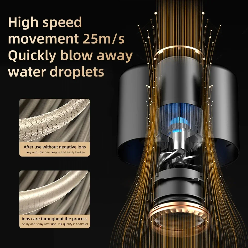 F33 Professional Hair Dryer Hot Cold Wind Air Brush Hairdryer Negative Lonic Blow Dryer Strong PowerDryer Salon Tool 2400W — foto 4