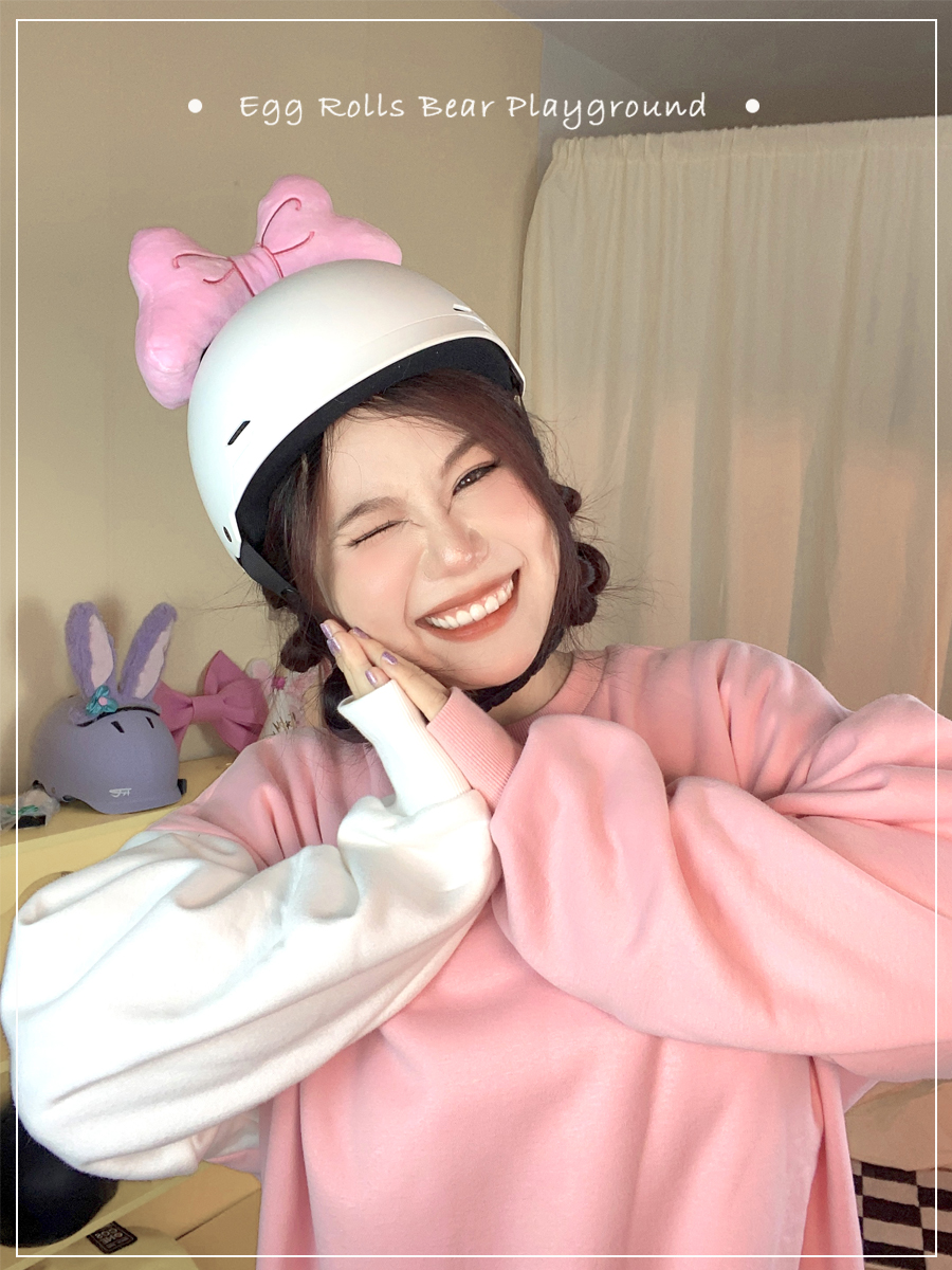 Bow Electric Motorcycle Helmet Ski Helmet Decoration