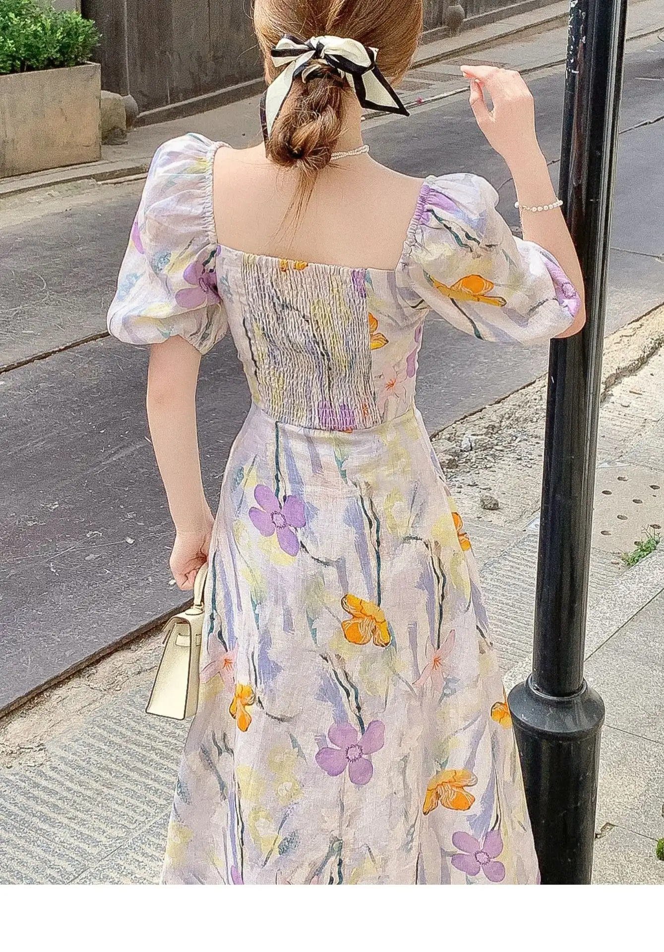 Small Fragrant Wind Fragmented Flowers Dress Girl Summer