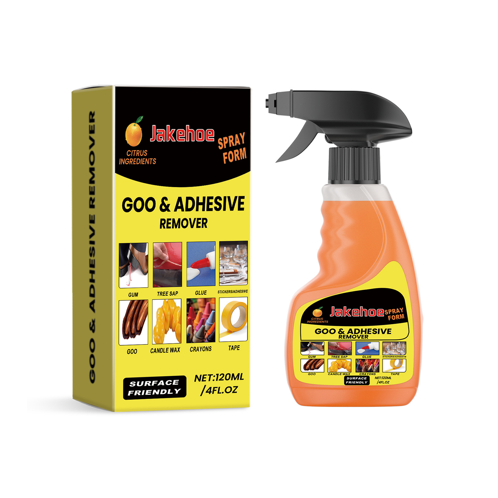 JAKEHOE Multi-functional Adhesive Remover - Cleans Adhesive, Self-adhesive, And Double-sided Tape. 3