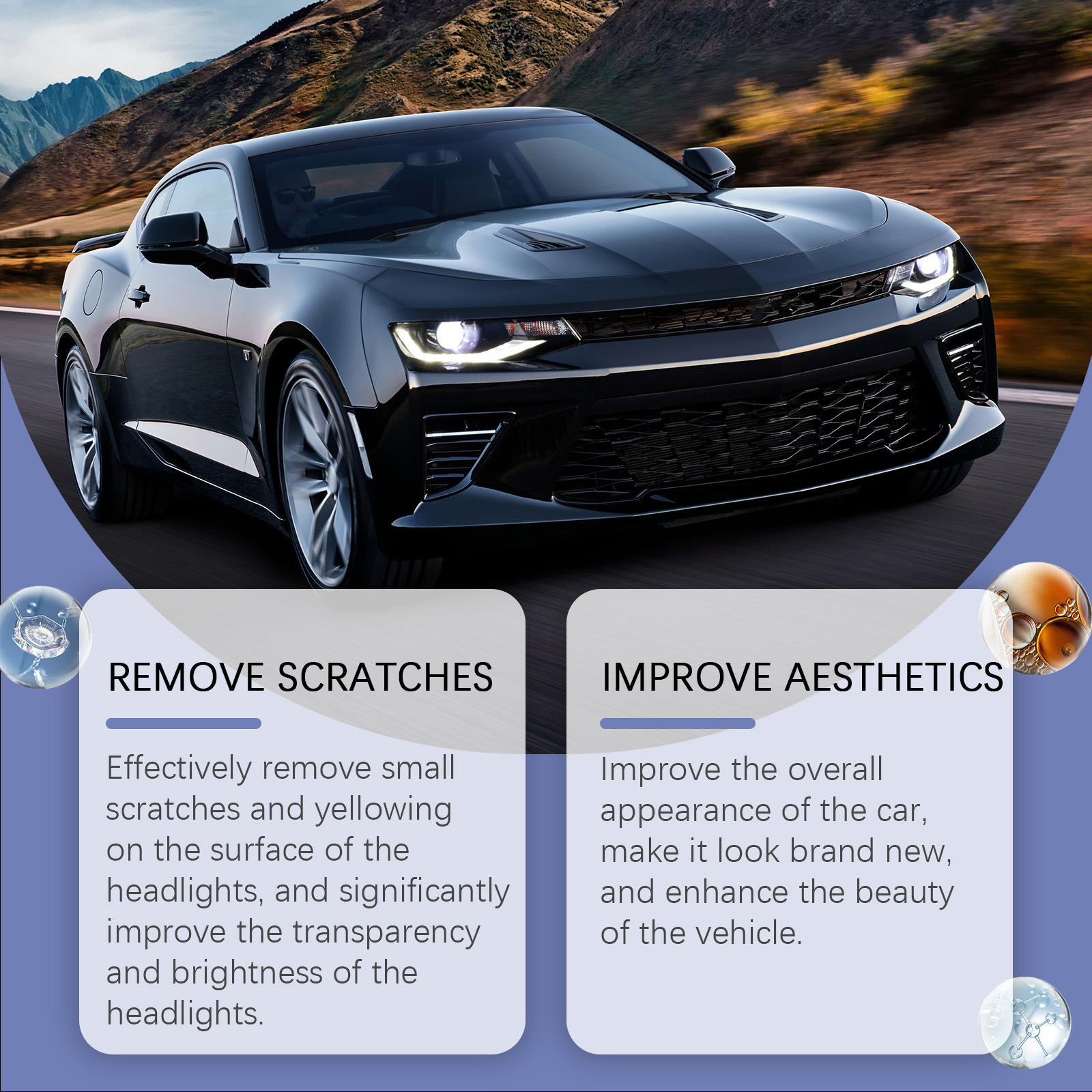 West Moon Cross-border HOMONTH Car Headlight Care Liquid, Car Light Care, Dust Removal, Brightening, Refurbishment Cleaner 2