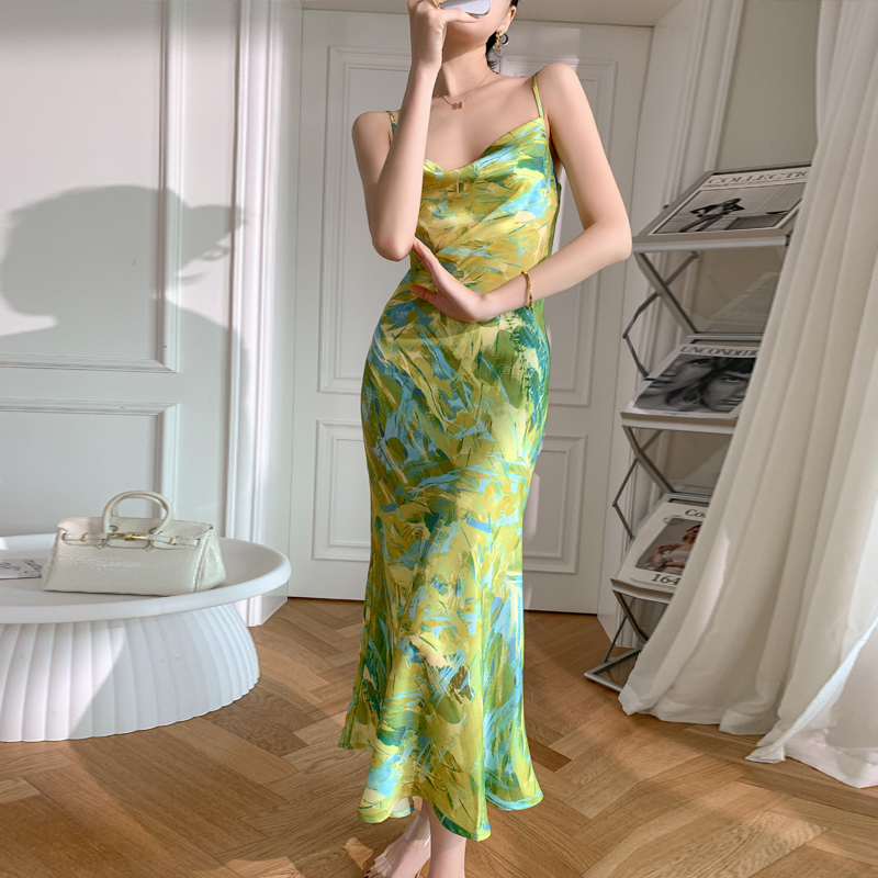 Floral V-Neck Long Dress, picture 6 of 7