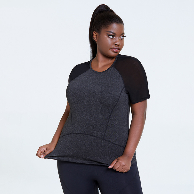 Yoga Clothes Oversized Yoga Blouse Sports Short-sleeved Mesh Gym Clothes