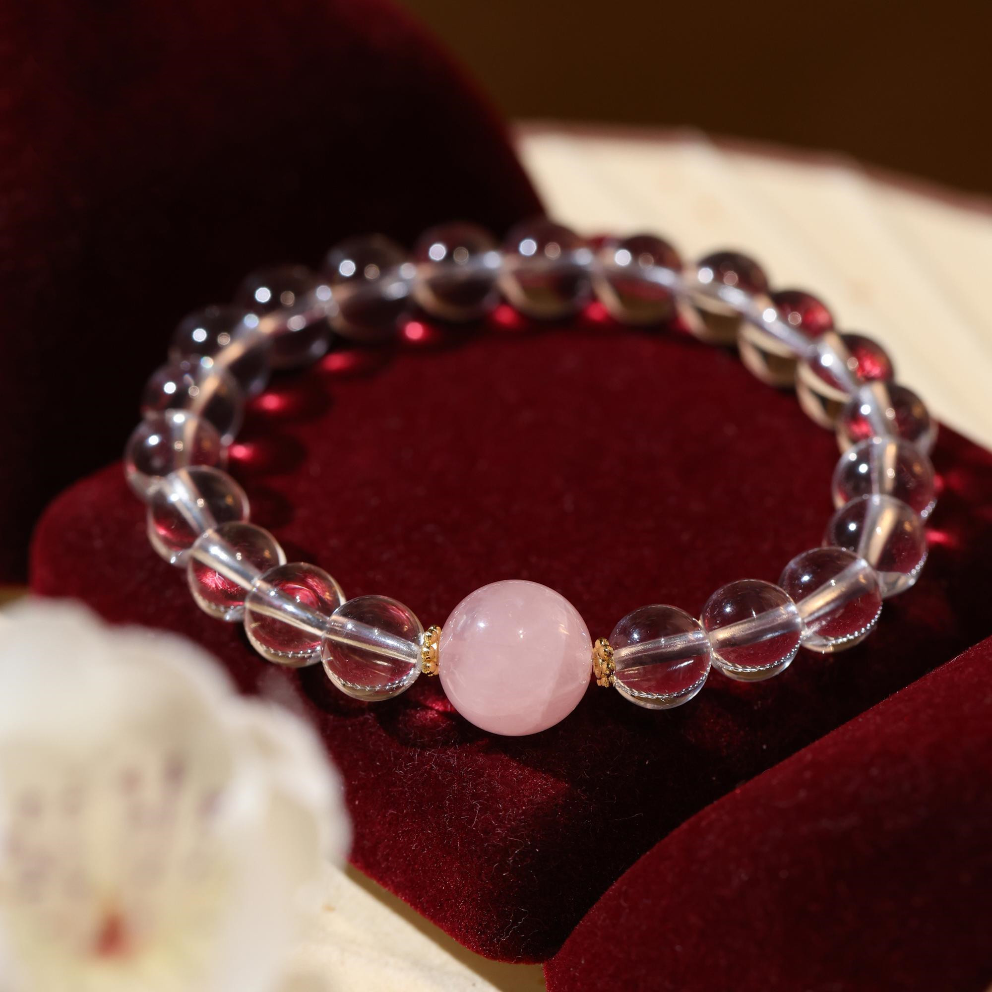 Single-loop White Crystal String With Passepartout Accessory