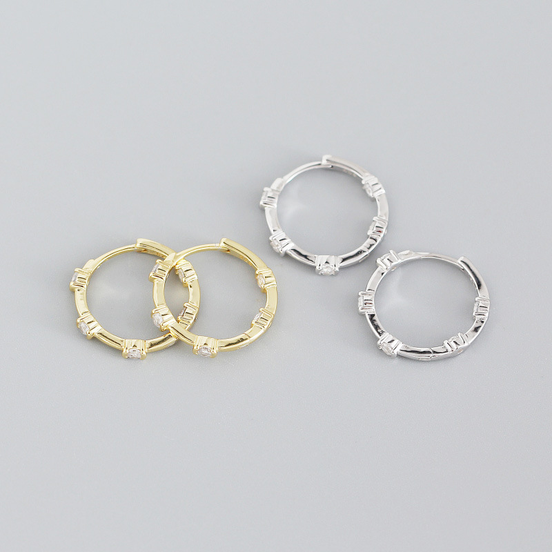 Geometric Micro Inlay Exaggerated Design Earrings