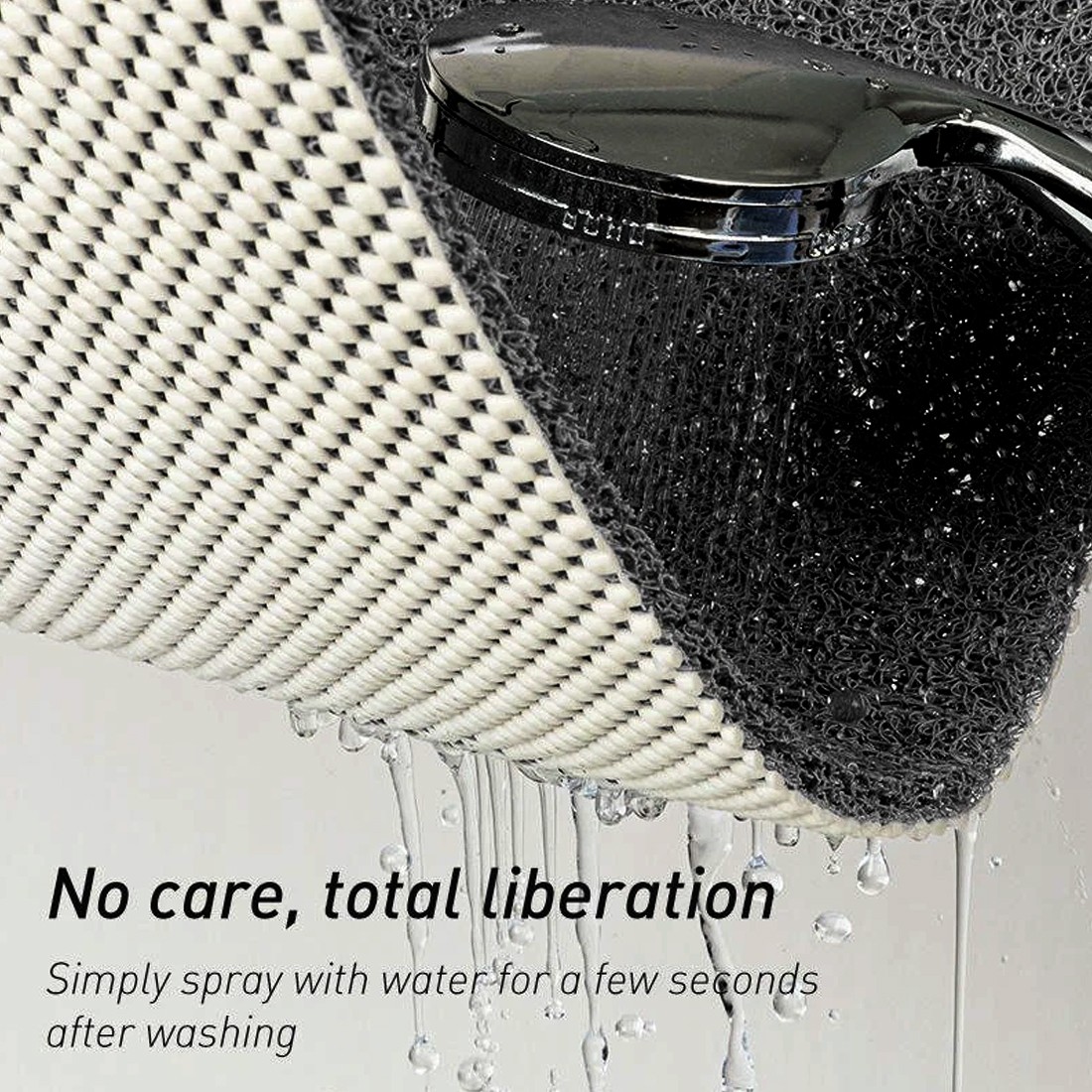 Loofah Shower Mat For Inside Non-Slip Anti Mould PVC Bath Quick Dry — image 4